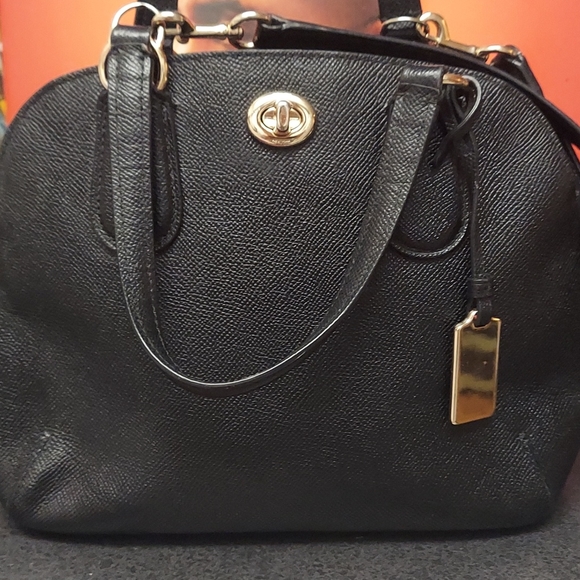 Coach Women's Prince Street Satchel in Crossgrain Black Leather - Picture 6 of 7